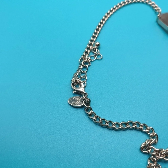 Signed Tan/Taupe Chunky Fashion Statement Gold Tone Necklace 18" - Picture 4 of 9